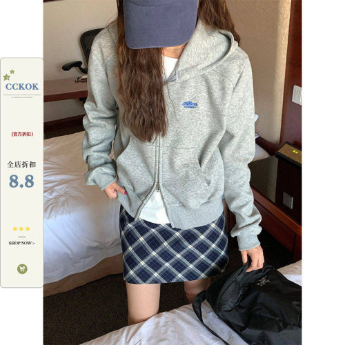 CCKOK双拉链连帽卫衣外套