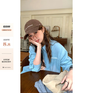 字母刺绣洗水柔软细纹灯芯绒衬衫 现货 CCKOK 港风外套女 秋季