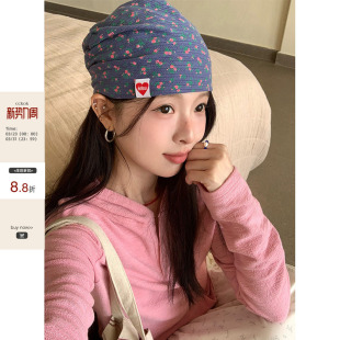 休闲百搭肌理感连帽长袖 早春韩系通勤穿搭 T恤上衣女 现货