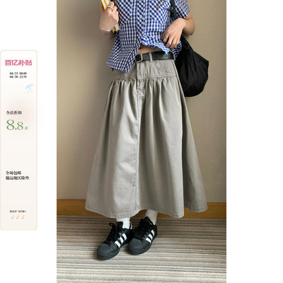 CCKOK韩亚风洗水半身裙工装裙