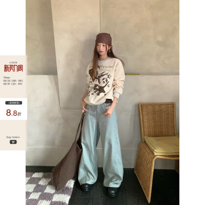 CCKOKvintage动物印花圆领卫衣