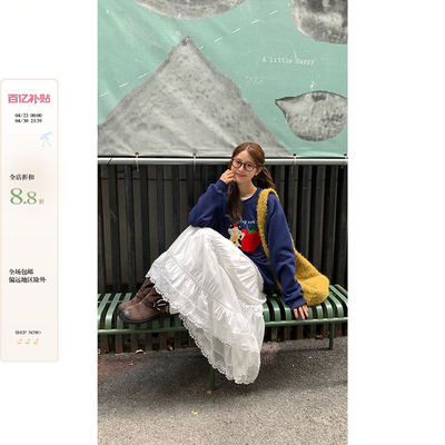 CCKOK白色蕾丝小花边钩花蛋糕裙