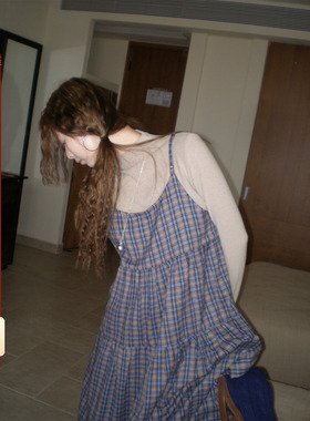 CCKOK 1220/20:00 冬季韩系穿搭内搭灰紫格纹吊带百搭连衣裙女