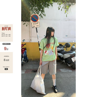100%棉休闲舒适小众设计T恤女 新款 CCKOK水果印花宽松短袖 2026夏季