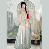 锦绣辞原创汉服 马面裙春夏 衫 小百合 明制中国风刺绣方领半袖