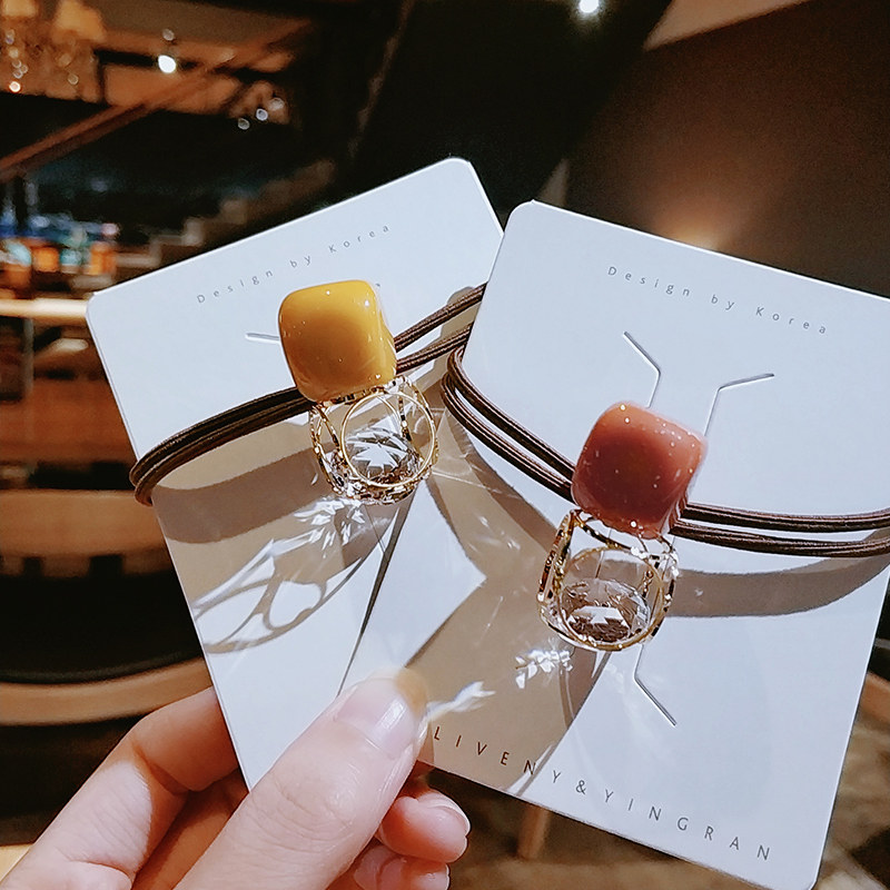 韩国网红泫雅头绳女韩版可爱糖果色发绳发圈手链两用橡皮筋皮套