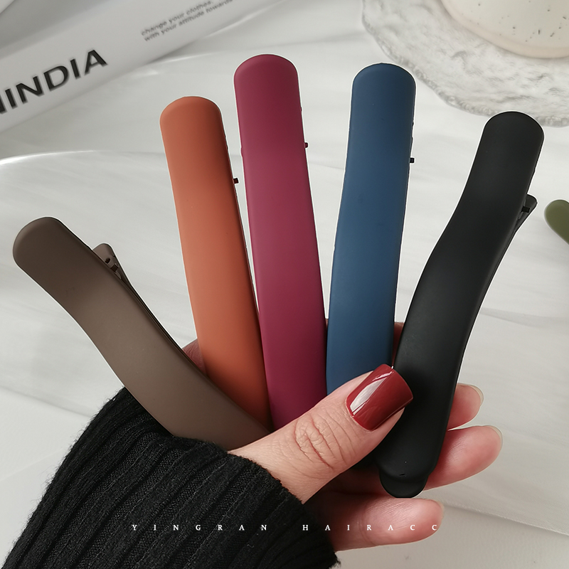 鸭嘴夹简约磨砂发夹大号2个装