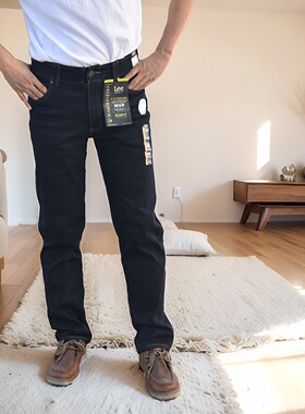 现货美国正品lee mvp relaxed中腰宽松直筒牛仔裤弹力11232-2102