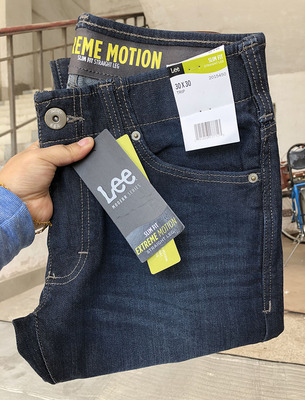 美国正品运动高弹力修身男牛仔裤