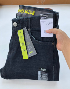 直筒牛仔裤 蓝黑高弹力修身 男士 中低腰 5475 现货美国正品 201 LEE