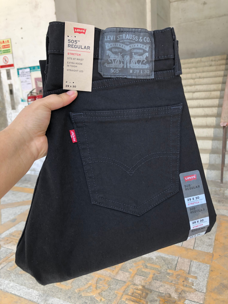 中腰宽松直筒牛仔裤李维斯