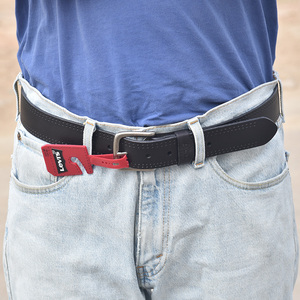 现货3.8cm宽美国正品李维斯真皮腰带针扣皮带男牛仔11lv120z28