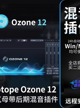 臭氧12 Ozone 12 全新一键母带混音效果器插件录音后期软音源压缩