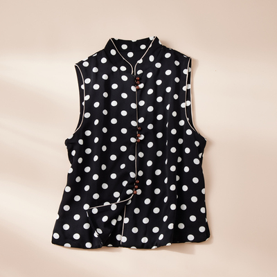 徐凰真丝100%填充背心款