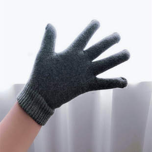 徐凰秋冬保暖防冻成人儿童加厚真丝桑蚕丝羊绒触屏全五指魔术手套