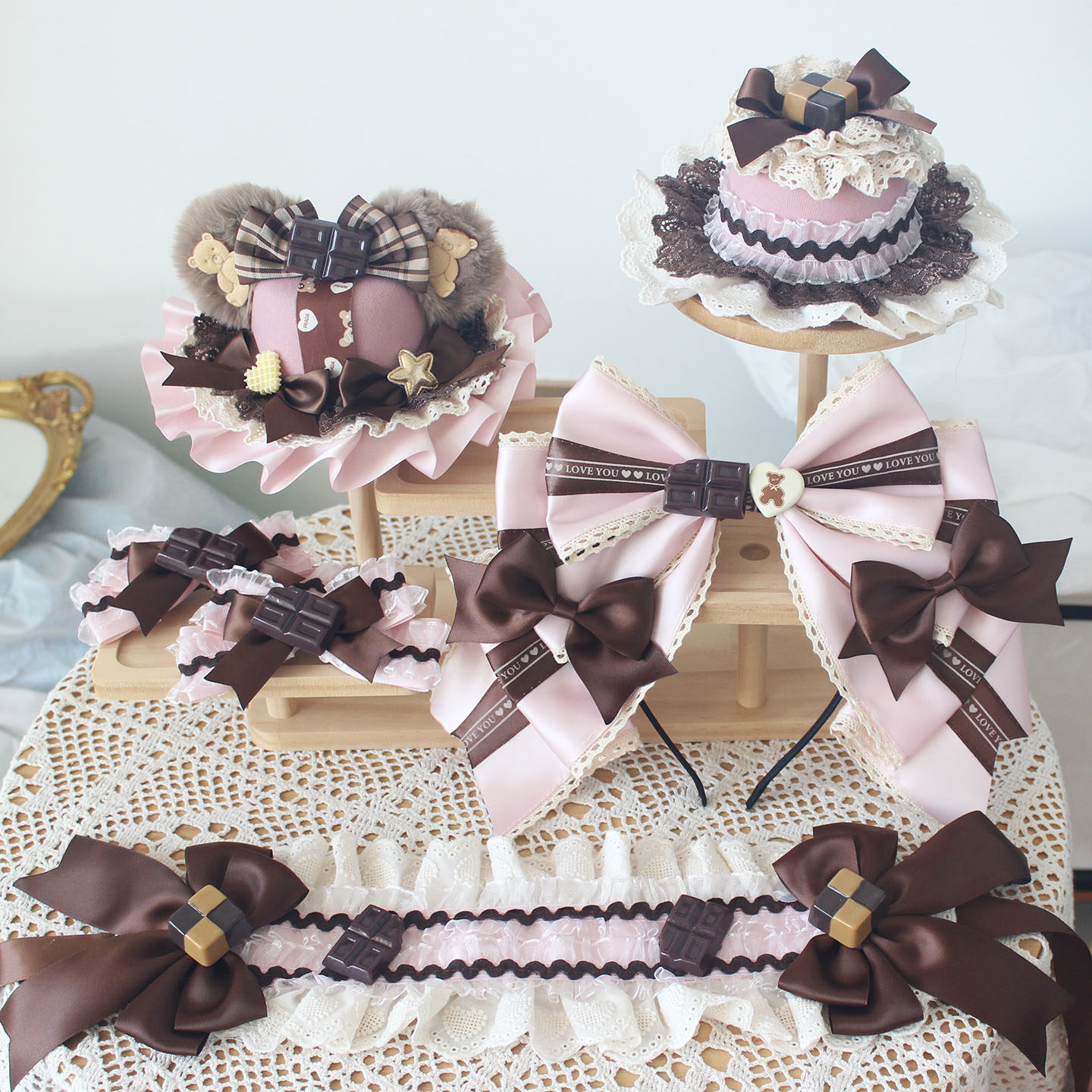 粉巧小物套装巧克力lolita