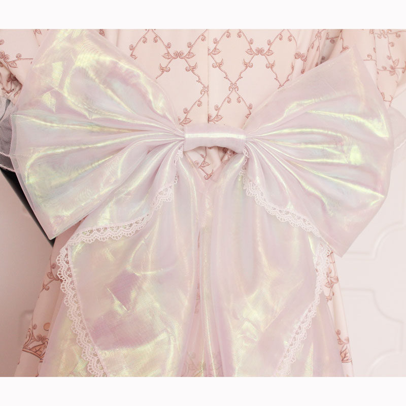 手作幻彩超大蝴蝶结拖尾腰间背部