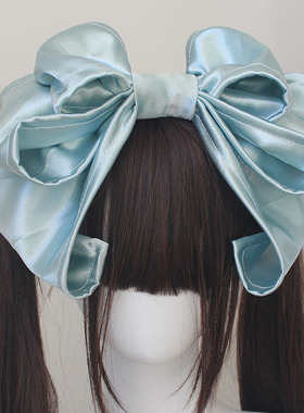doll感洛丽塔发饰大蝴蝶结发箍KC古董人偶丝绒蛋糕缎面lolita头饰