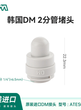 韩国DM快速接头2分管堵头PE管塞 ATES04净水器纯水机尾端接头配件
