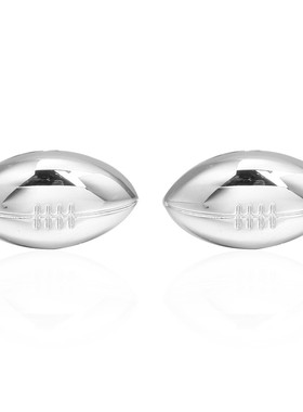 时尚银色橄榄球袖钉 法式长袖衬衫袖钉 衬衣配饰Cufflinks