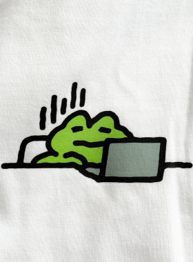 今天不努力，也没关系 ｜250克纯棉T恤在宇间工作室