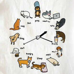 ｜250克纯棉T恤在宇间工作室 白天版 狗狗 一天