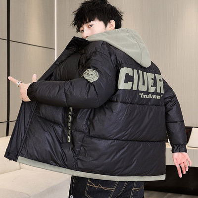 冬季13青少年加厚棉衣外套14潮流男孩15岁初中学生16大童羽绒棉服