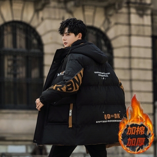 中长款棉衣外套男士2025新款冬季潮牌加厚保暖过膝棉服防寒棉袄子