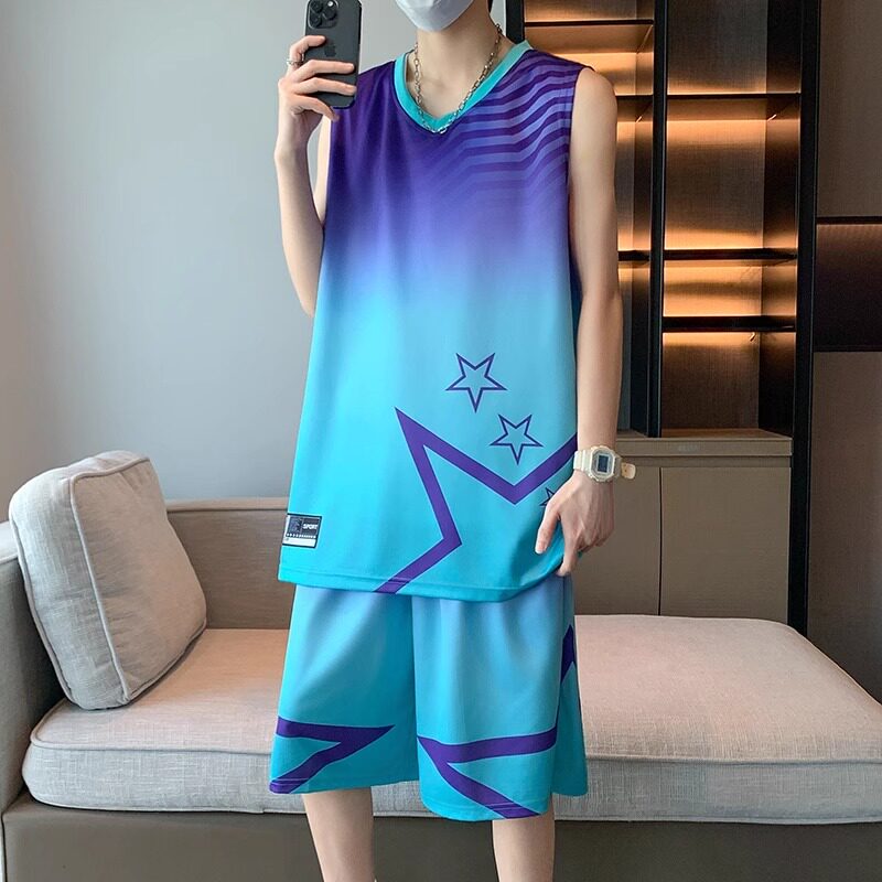 篮球服男运动套装青少年比赛训练服学生跑步运动队服速干健身球衣