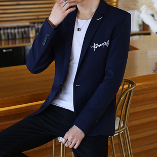 英伦风单外套男装 男士 上衣服潮流毕业商务西装 修身 休闲小西服韩版