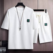 短裤 一套装 潮流男装 男士 夏装 套装 夏季 两件套2025新款 短袖 运动套装