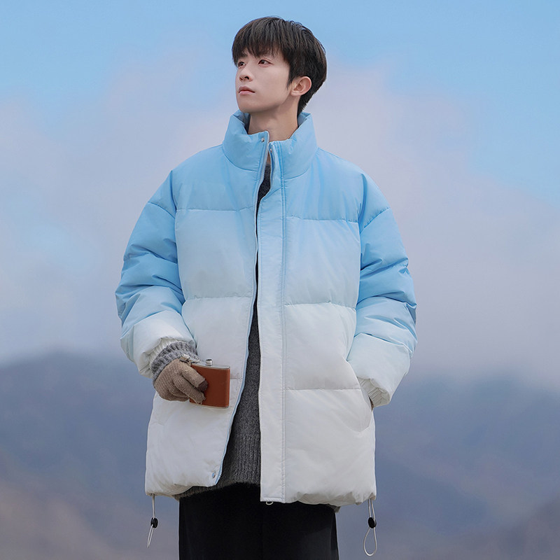 2025男士羽绒棉服冬季加厚新款潮棉衣无帽立领面包服韩版上衣外套