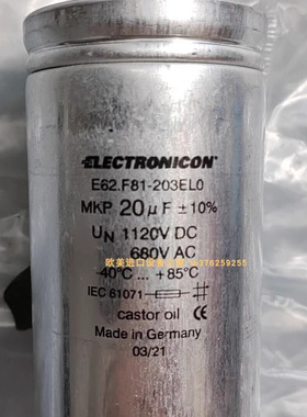 ELECTRONICON  E62.L95-203D20电容VALPES  ER20.X3A.GP6执行器