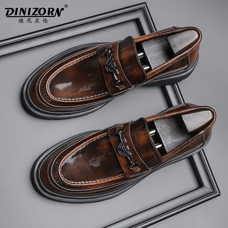 迪尼左伦乐福鞋英伦休闲皮鞋男鞋