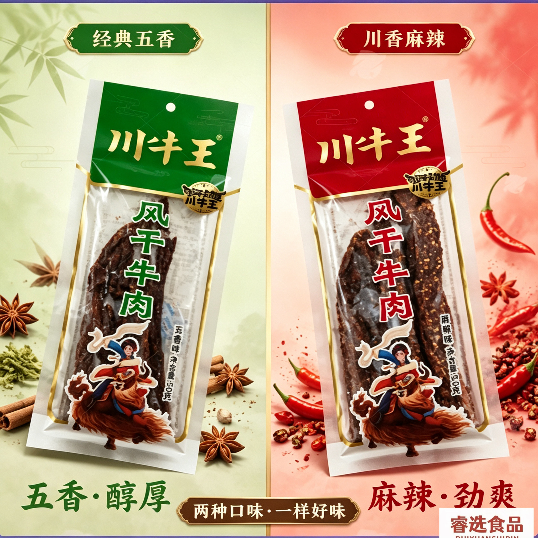 川牛王风干牛肉干50g四川特产熟食即食手撕风干牛肉休闲零食