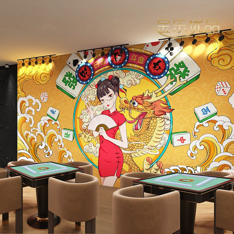 中式花旦复古装饰壁画国潮