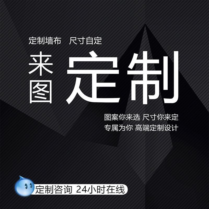 墙布定制轻奢来图装饰壁画diy