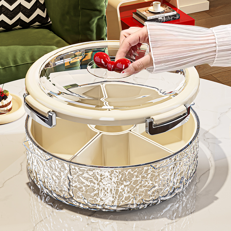 日式家用客厅茶几密封干果盘