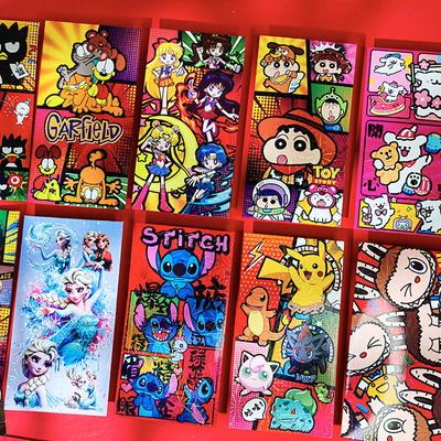 马年利是封红包袋卡通小新海贼王拉布布库洛米企鹅加厚长短款创意