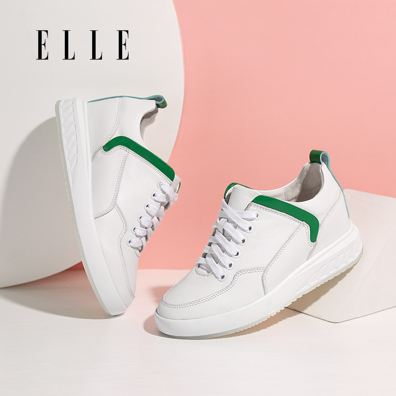ELLE genuine leather White shoes winter new pattern Versatile Single shoes Frenum Korean Edition ulzzang student Leisure shoesin the Women's Shoes, Low shoes  category - from Buy2taobao.com to provide professional Taobao agent buy service