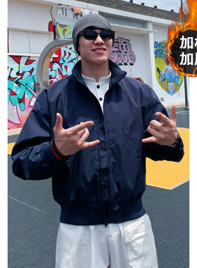 OCW潮牌 户外硬汉风立领工装棉衣男2026冬季新款青少年保暖面包服