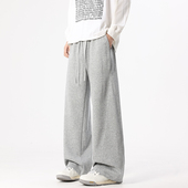 卫裤 OCW潮牌 男2026春秋新款 宽松直筒垂感运动工装 美式 弯刀休闲裤