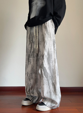 OCW潮牌 日常条纹工装裤男2026春秋新款青少年宽松直筒休闲长裤子