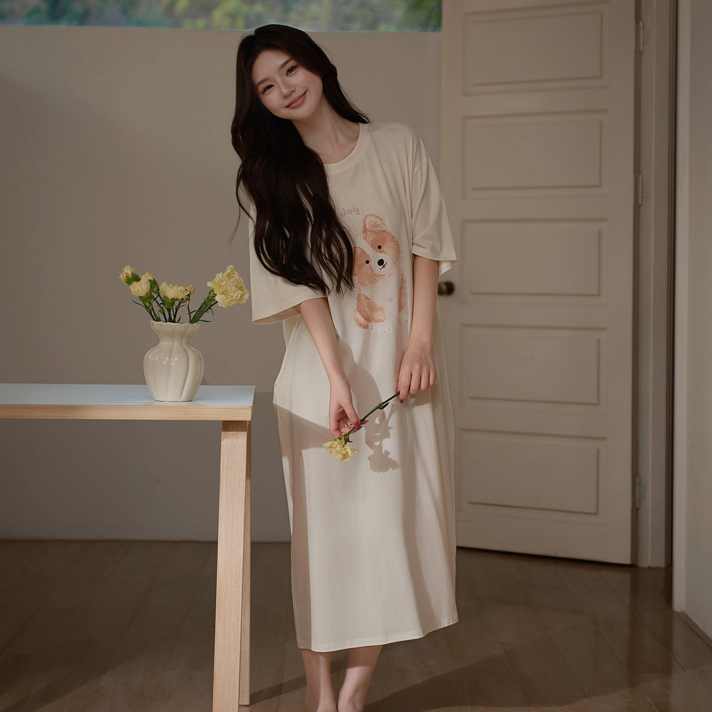 思莉太太凉感莫代尔睡裙女款2026新款短袖超火绝美奶fufu夏天睡衣