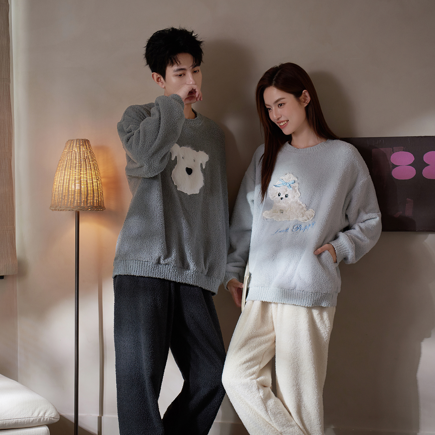 思莉太太情侣毛绒睡衣