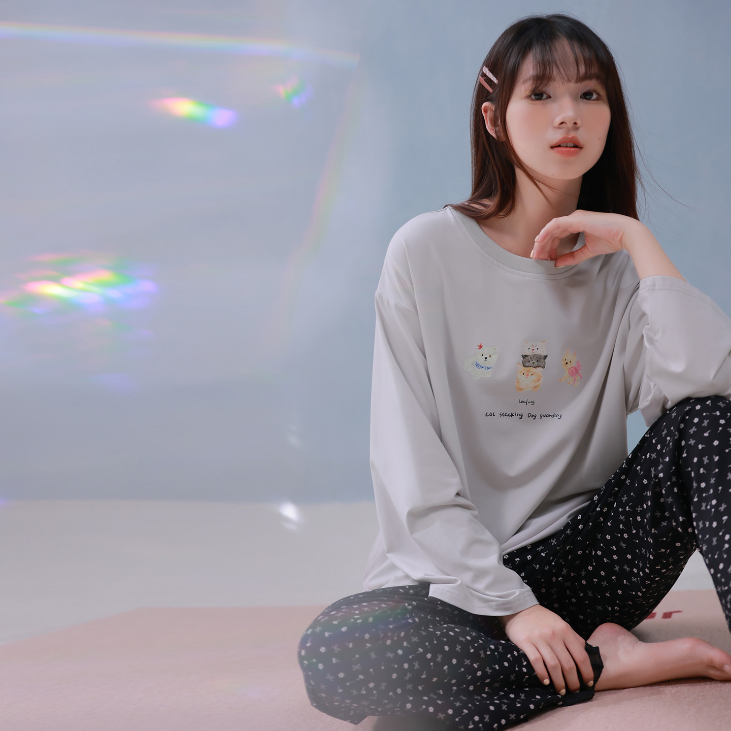 思莉太太韩系慵懒少女风睡衣