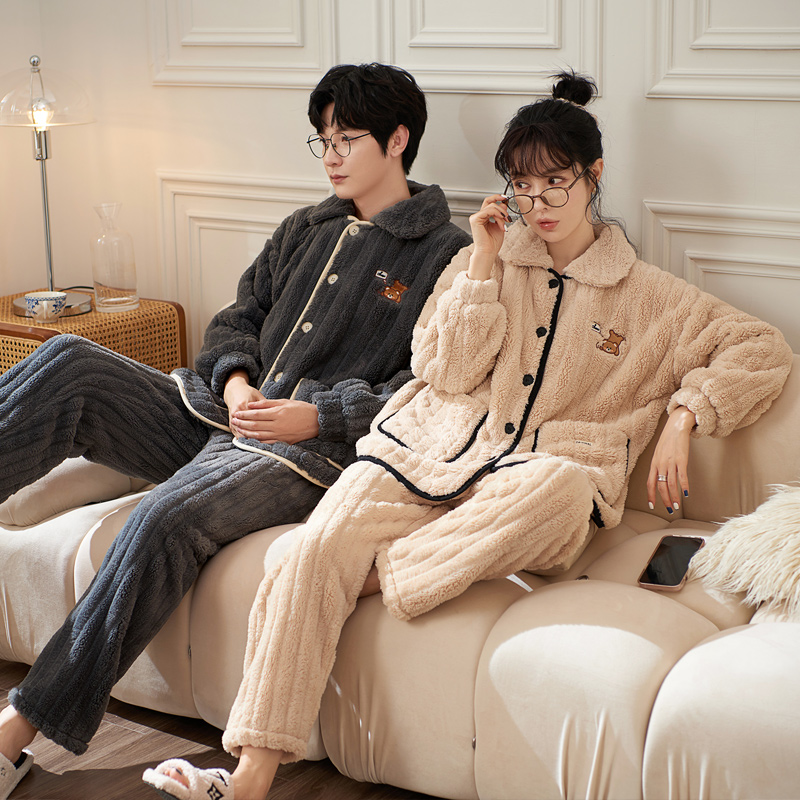 思莉太太情侣珊瑚绒睡衣