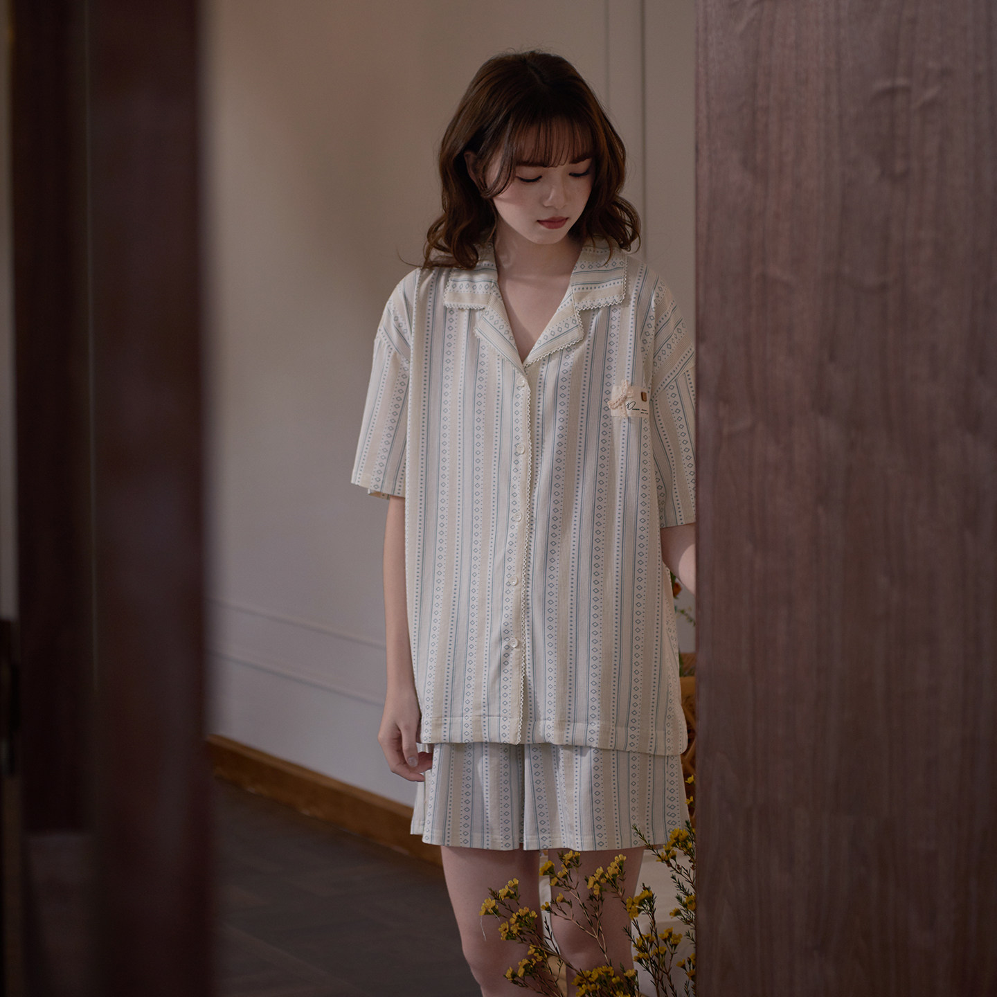 思莉太太凉感纯棉睡衣女款2026新款夏季年轻版短袖短裤简单家居服