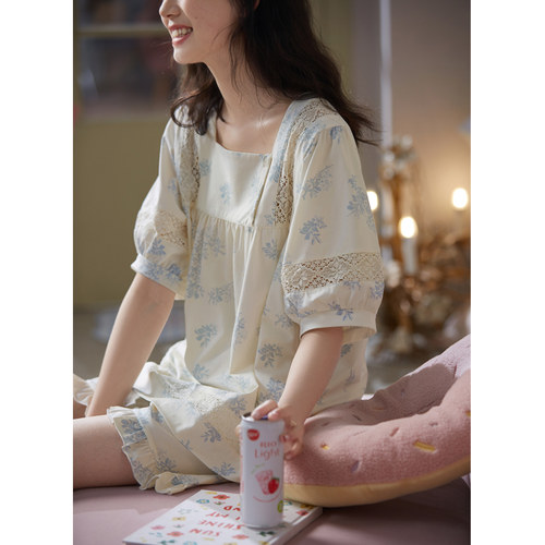 思莉太太女纯棉新中式国风睡衣