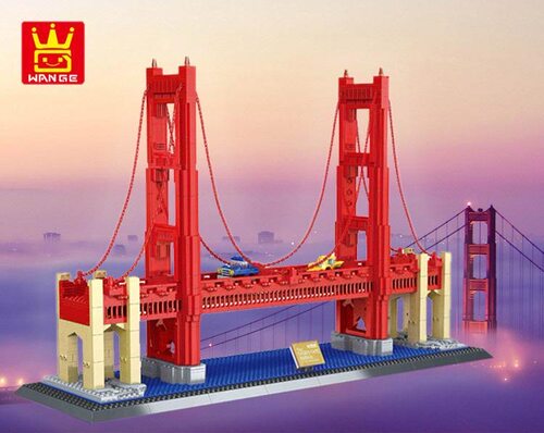 Golden Gate Bridge building blocks 旧金山金门大桥积木建筑